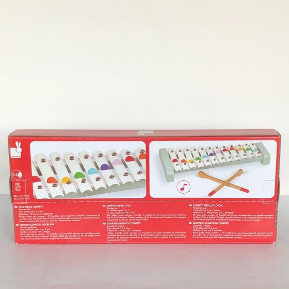 Janod - Confetti Wooden and Metal Xylophone New in Box For Age 2+ - Picture 7 of 10